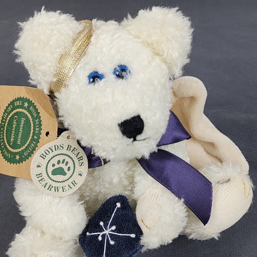 Retired Boyd's Collection 8in White GALAXY Angel Winged Teddy Bear with Tags